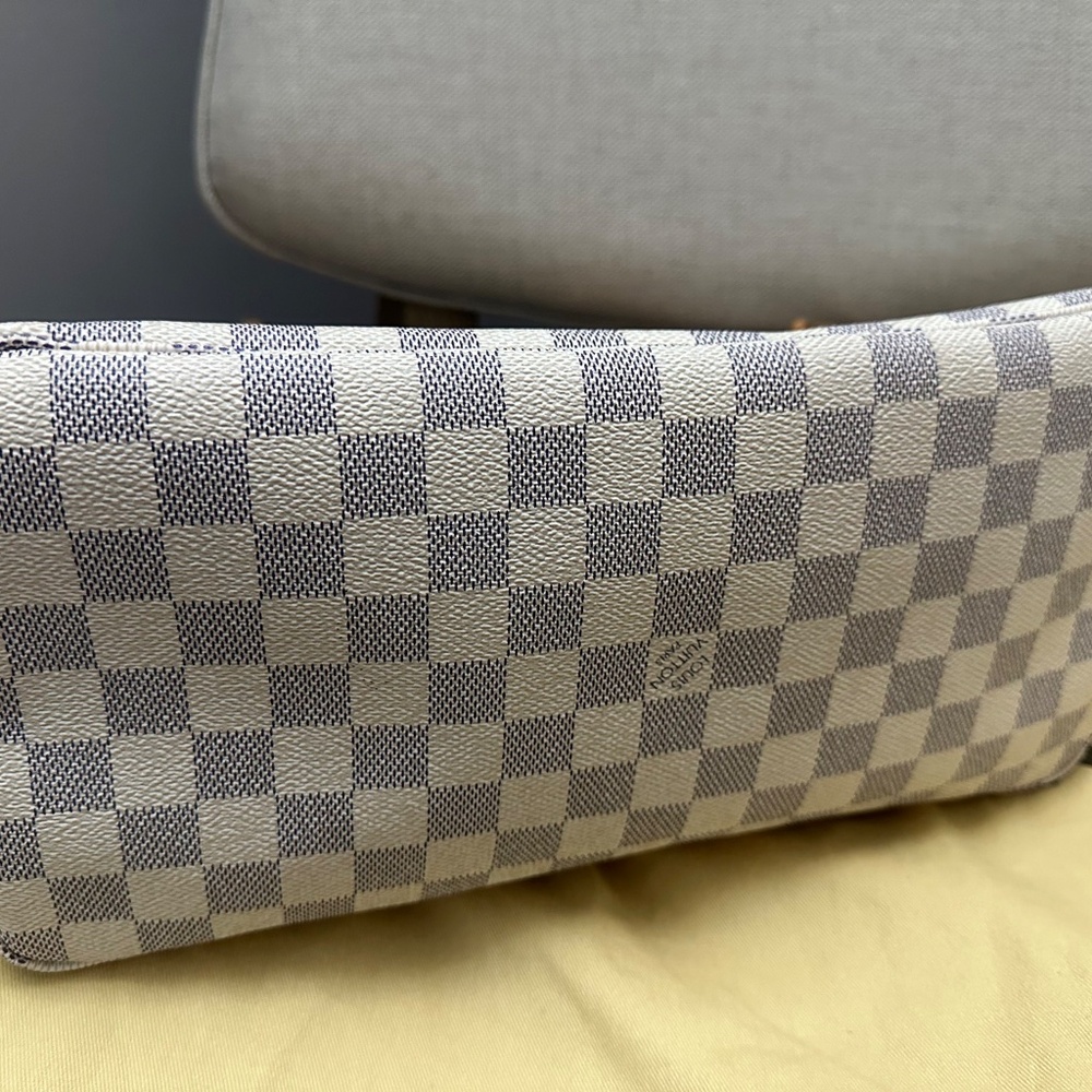 LV Neverfull MM Damier Azure Rose Beige - Picture 4 of 16
